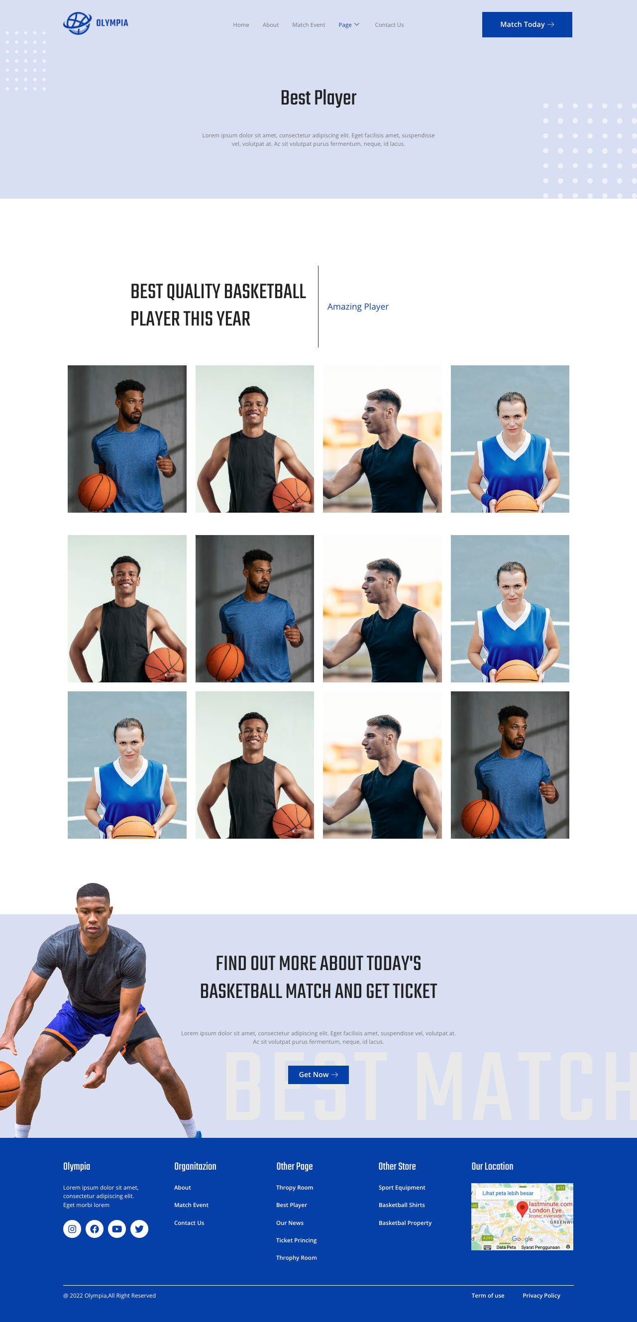 Olympia Basketball Sport Organization Template Kits by antstheme